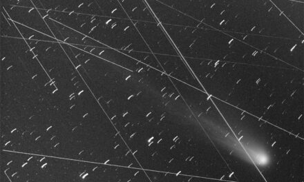 Satélites Starlink atrapalham foto de Cometa do Diabo