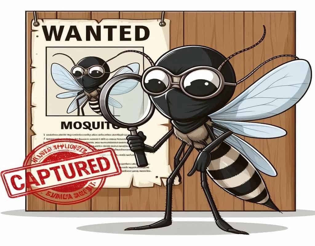 Ilustração para identificar o mosquito da dengue, Aedes Aegipt