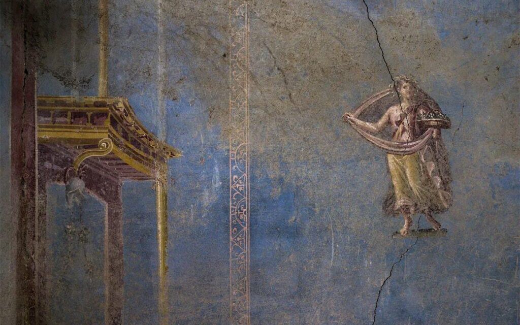 Raro santuário azul é descoberto na Pompeia