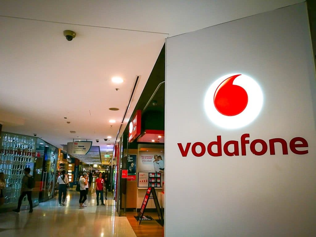 Fachada de loja da Vodafone em Sydney, na Austrália