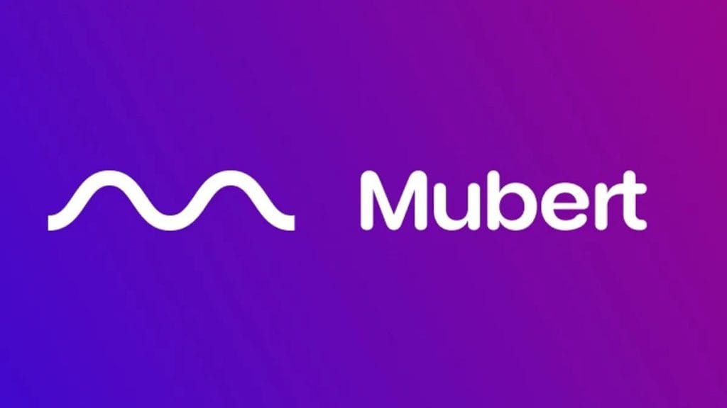 Logo Mubert, ia para criar música ambiente
