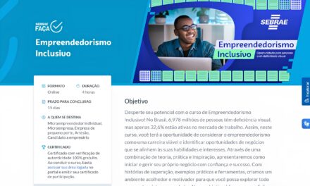 Sebrae lança curso de empreendedorismo inclusivo para pessoas com deficiência visual