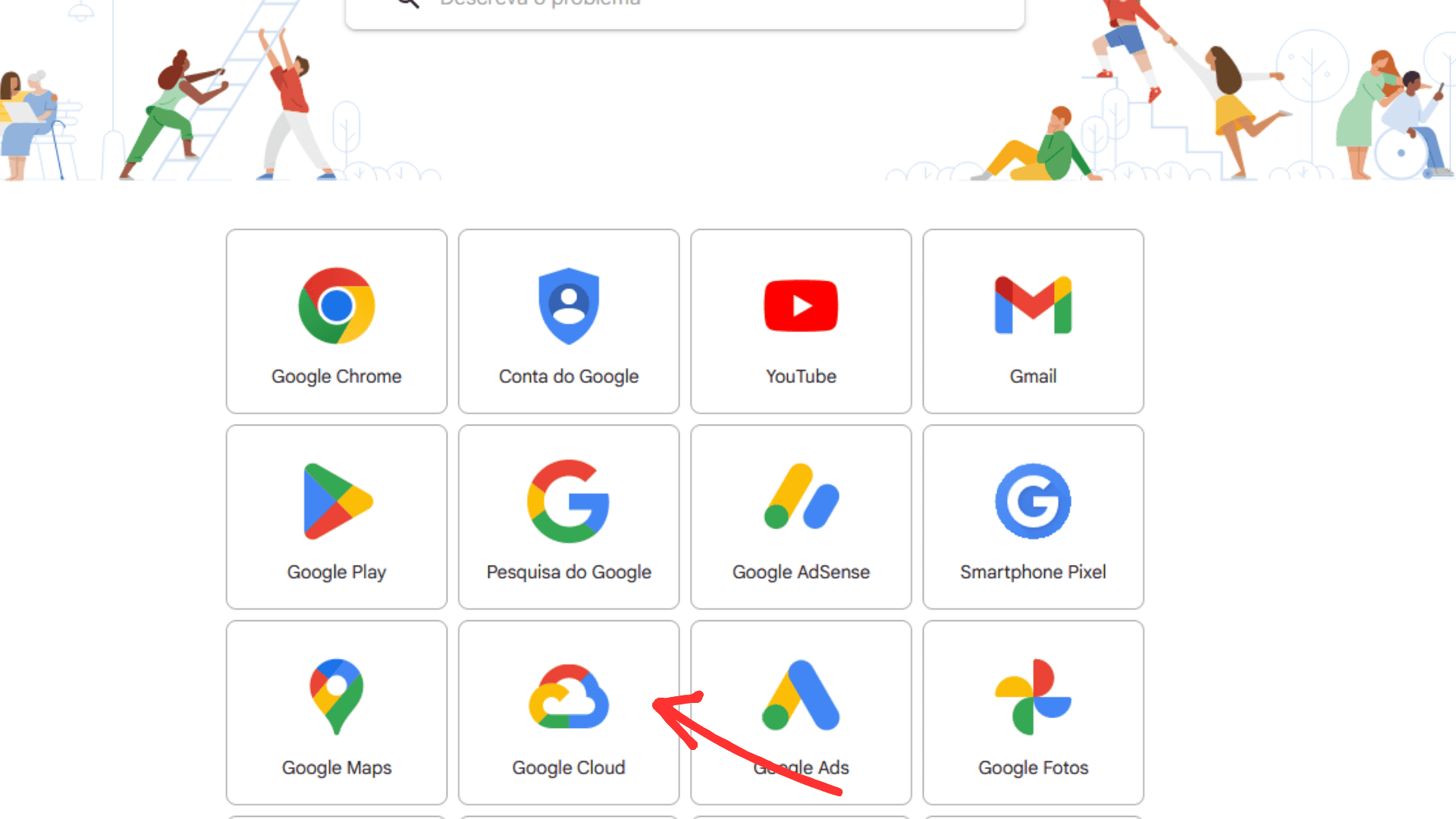 Como entrar em contato com o Google Storage passo 2