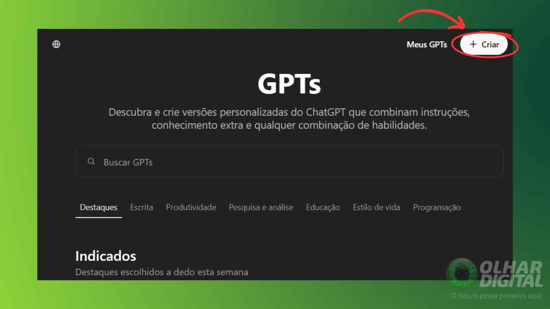 Como criar ChatGPT personalizado