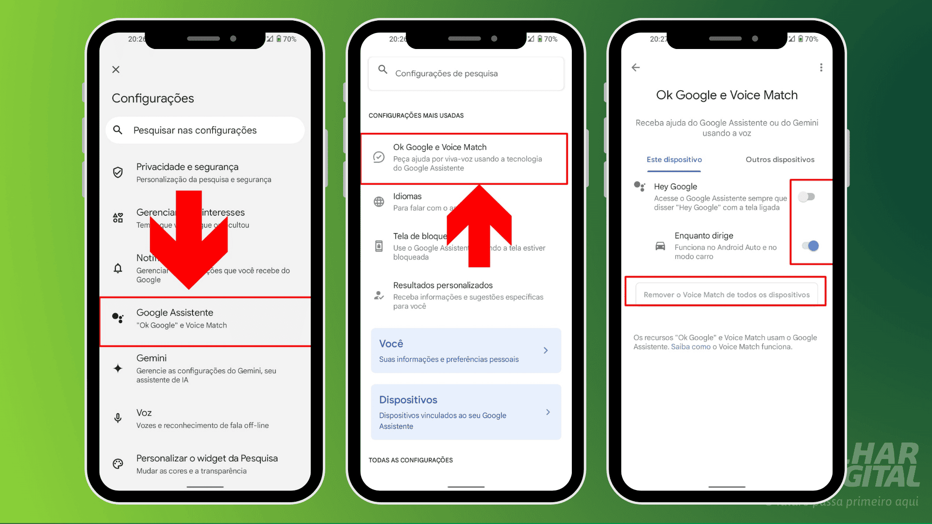 imagem mostra os botões para acessar o assistente virtual e desativá-lo